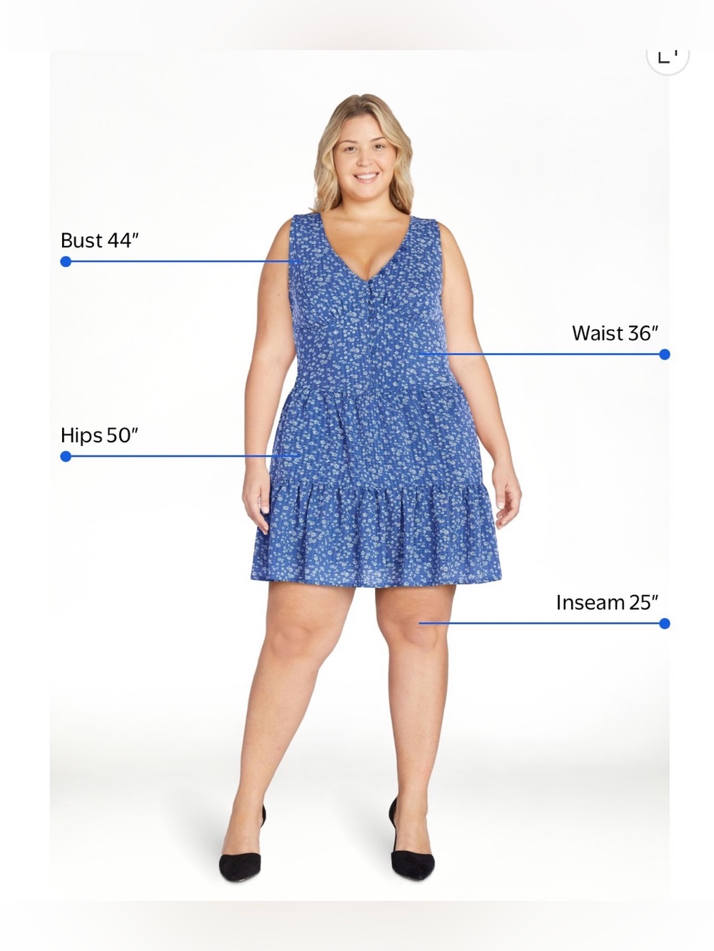 Kacey Lee Sleeveless Tiered V Neck Dress - Picture 2 of 2